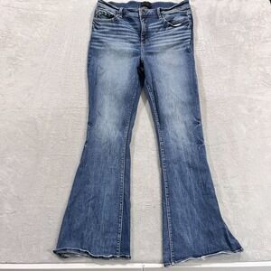 Buckle Black Jeans Women's‎ 36x36 Blue Fit No. 75 Flare High Rise Y2K Whiskered